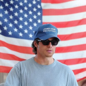 James Dean with the Death Cult Cap